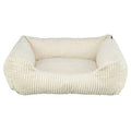 Trixie Vital Dog Bed Jonna in cream with corduroy fabric, 80x60 cm, providing cozy comfort for dogs.
