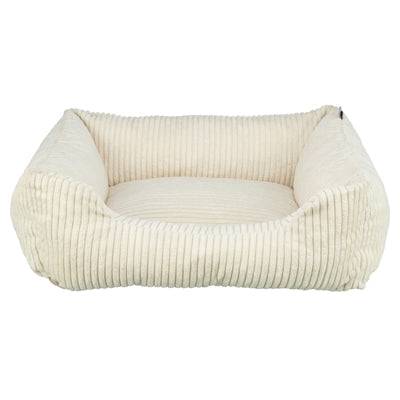 Trixie Vital Dog Bed Jonna in cream with corduroy fabric, 80x60 cm, providing cozy comfort for dogs.