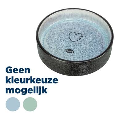 Trixie ceramic food and water bowl in assorted colors, 12x12x3.5 cm, ideal for pets, made of durable ceramic.