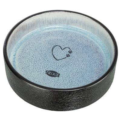 Trixie ceramic food and water bowl in assorted colors, 12x12x3.5 cm, durable ceramic pet bowl by Trixie for cats and small dogs.
