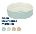 Trixie ceramic food and water bowl for pets, assorted colors, measuring 12x12x3.5 cm, ideal for feeding and hydration.