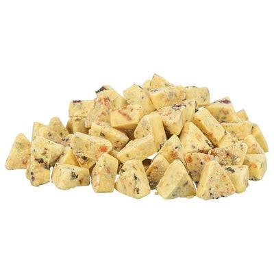 Trixie Cheese Triangles with Fruit and Vegetables, 80g, Trixie GODIS KEX snack featuring cheese, fruit, and vegetables.