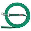 Trixie long training lead with rubber coating in green, 5 meters, for dog training and walking, made of durable nylon.