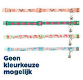 Trixie Flower Power nylon cat collar and matching leash in assorted colors, adjustable 19-31 cm, with floral design.