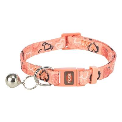 Trixie Flower Power nylon cat collar and leash set in assorted colors, adjustable 19-31 cm with floral design.