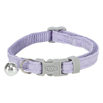 Trixie checkered nylon cat collar and leash set in assorted colors, adjustable 20-30 cm, with a safety buckle for cats.