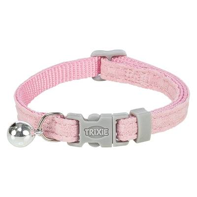 Trixie checkered nylon cat collar in assorted colors, adjustable 20-30 cm, featuring a secure buckle for cats.