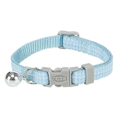 Trixie tufted pattern nylon cat collar and matching leash in assorted colors, adjustable 20-30 cm length, for cats.