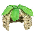 Trixie Grass House for small pets, 13x13x10 cm, with corn leaves, made of natural grass for chewing and play.