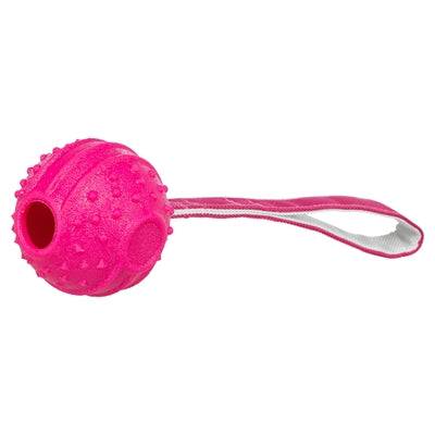 Pink Trixie Soft & Strong Throw Ball made of TPR, ideal for dogs, in a 27x6x6 cm size for active play and fetch.