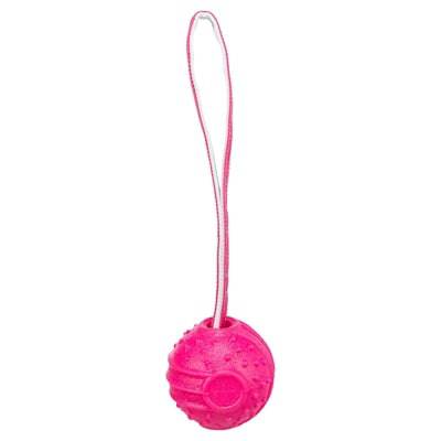 Pink Trixie Soft & Strong Throw Ball for dogs, made of durable TPR material, perfect for play and fetch.
