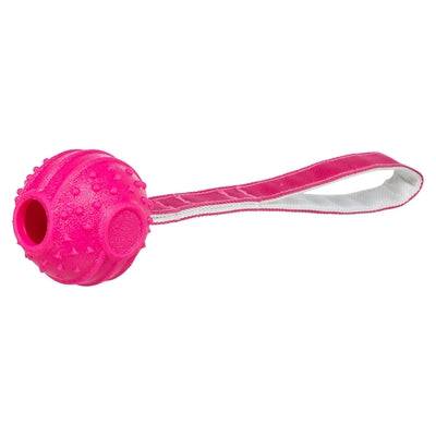 Pink Trixie Soft & Strong Throw Ball made of TPR, designed for dogs, with a durable and flexible soft texture.