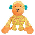 Trixie Monkey Fabric Toy in yellow and orange, 27x26x10.5 cm, soft plush leksaker for pets.