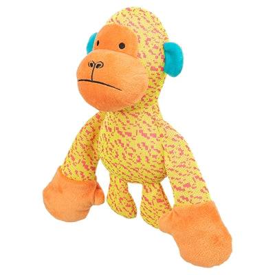 Trixie monkey fabric toy in yellow and orange, 27x26x10.5 cm, soft plush LEKSAKER for pets.