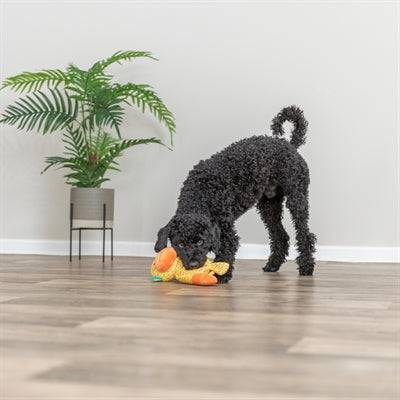 Trixie Monkey fabric toy in yellow and orange, 27x26x10.5 cm, soft plush LEKSAKER for pets or children