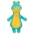 Trixie green alligator fabric toy for pets, measuring 29x16x10.5 cm, soft and durable pet toy for fun and play.