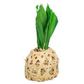 Trixie bamboo pineapple toy with corn leaves and hay, size 6.5 x 6.5 x 14 cm, natural chew and play accessory for small pets.