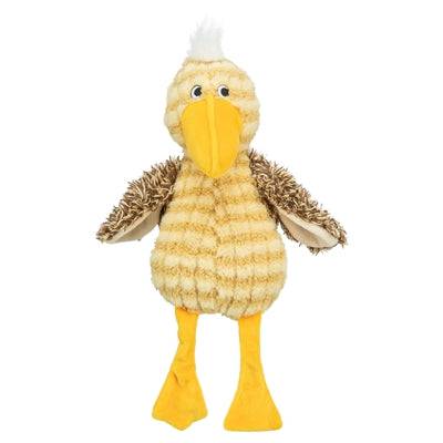 Trixie Plush Bird Toy in yellow, 38 cm, soft and colorful feathered toy for small pets, by TRIXIE.