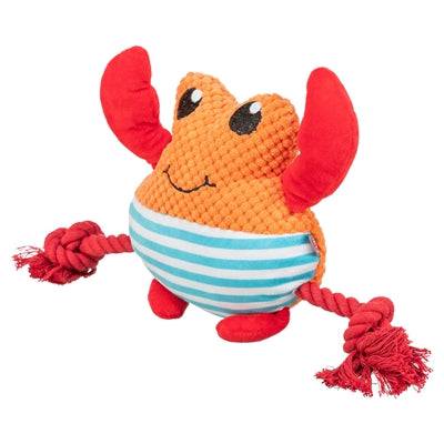 Trixie Crab Rope Toy for pets, orange, 28 x 8.5 x 20.5 cm, durable pet chew and play toy with rope and plush details.