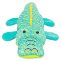 Trixie crocodile fabric toy in aqua and green, 33x13.5x7.5 cm, soft plush leksaker for pets.