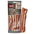 Trixie Premio Bacon Strips with Duck Breast and Beef, 80g, Tugg Snacks for dogs, showing bacon and meat strips in packaging