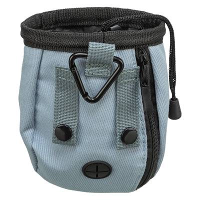 TRIXIE UTOMHUS treat bag made of polyester, assorted colors, measuring 13x13x15 cm for outdoor pet treats storage.