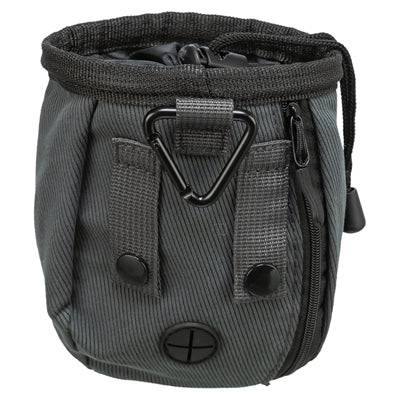 TRIXIE UTOMHUS treat bag in polyester, assorted colors, measuring 13x13x15 cm, ideal for outdoor pet treats.