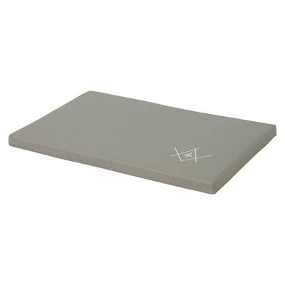 Zolux 4 Seasons waterproof polyester dog bed in khaki, 66.5 x 44.5 x 4 cm, suitable for all weather conditions.