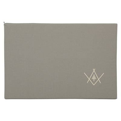 Zolux 4 Seasons waterproof polyester dog mattress in khaki, 66.5 x 44.5 x 4 cm, suitable for pets' comfort.