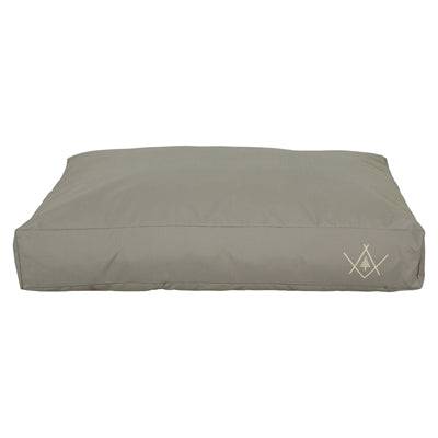 Zolux 4 Seasons waterproof dog mattress in khaki, 91x60x23 cm, with quilted polyester cover and padded edges for comfort.
