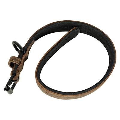 Zolux Expert Premium Leather and Neoprene Dog Collar in brown, 40x1.6 cm, featuring a sturdy design for everyday dog walks.