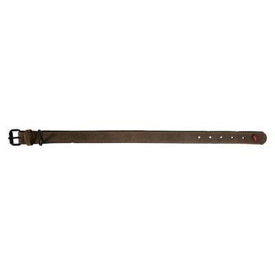 Zolux Expert Premium leather and neoprene dog collar in brown with matching leash, adjustable for a comfortable fit.