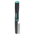 Zolux Anah Fine-Tooth Comb in black and blue, KAMMAR/BORSTAR, compact pet grooming tool with fine teeth for gentle detangling.