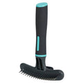 Zolux Anah retractable metal comb in black and blue, Kammar/Borstar grooming tool, 12x4.5x17 cm, for dog grooming.