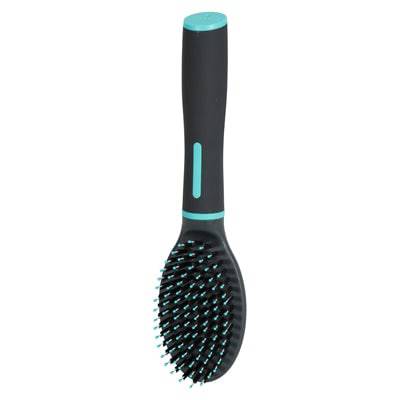 Zolux Anah Brush Kammar/Borstar with nylon and plastic pins in black and blue, suitable for grooming pets.