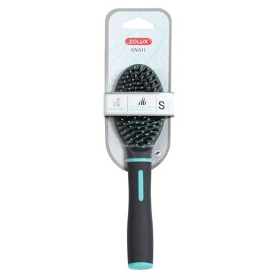 Zolux Anah Brush for pets with nylon and plastic pins, black and blue KAMMAR/BORSTAR style, 5.5x3.5x22 cm.
