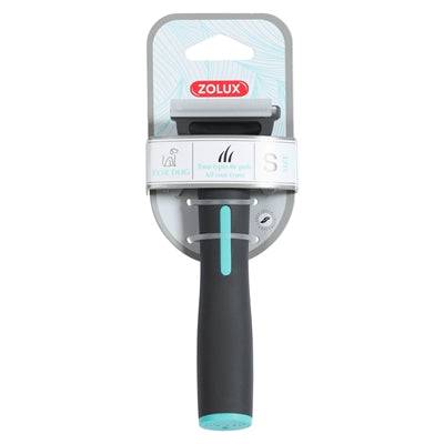 Zolux Anah Carding Super Brush Kammar/Borstar in black and blue with 5x2.5x15 cm bristles for grooming pets.