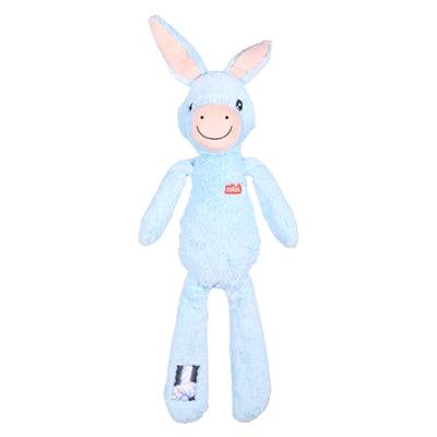 Zolux Furry Farm Hassan Donkey plush toy with rope, blue LEKSAKER, soft and cuddly for children, featuring detailed donkey design.