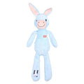 Zolux Furry Farm Hassan Donkey plush toy with rope, blue LEKSAKER, soft and cuddly for children, featuring detailed donkey design.
