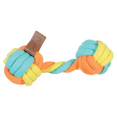 Zolux Twist Rope Dumbbell dog toy in multicolor, 19.5 x 9 x 6 cm, durable chew toy for dogs.