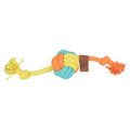 Zolux Twist Rope with Rope Ball pet toy, multicolor, 29x6x6 cm, durable LEKSAKER for cats and dogs.