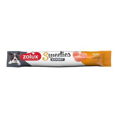 Zolux Sweeties Expert Creamy Stick Chicken soft snack for pets, 7 pack of 14g sticks with creamy chicken flavor