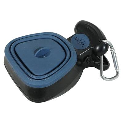 Zolux blue waste scoop with 15 bags for toilet articles, measuring 13.5x10.5x5 cm, made of durable plastic.